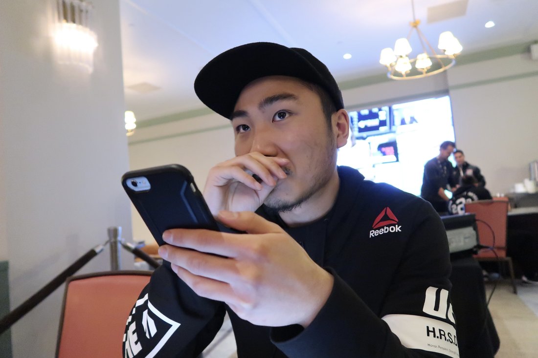 Kyler working a UFC event in 2018