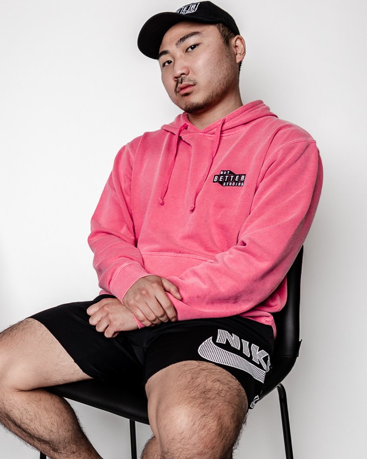 Kyler in the Way Better Studios hoodie