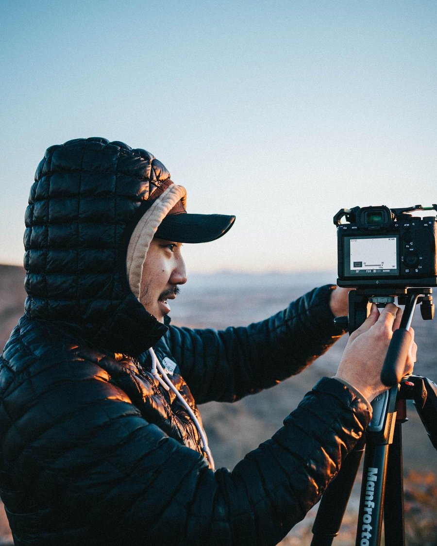 Setting a shot at golden hour